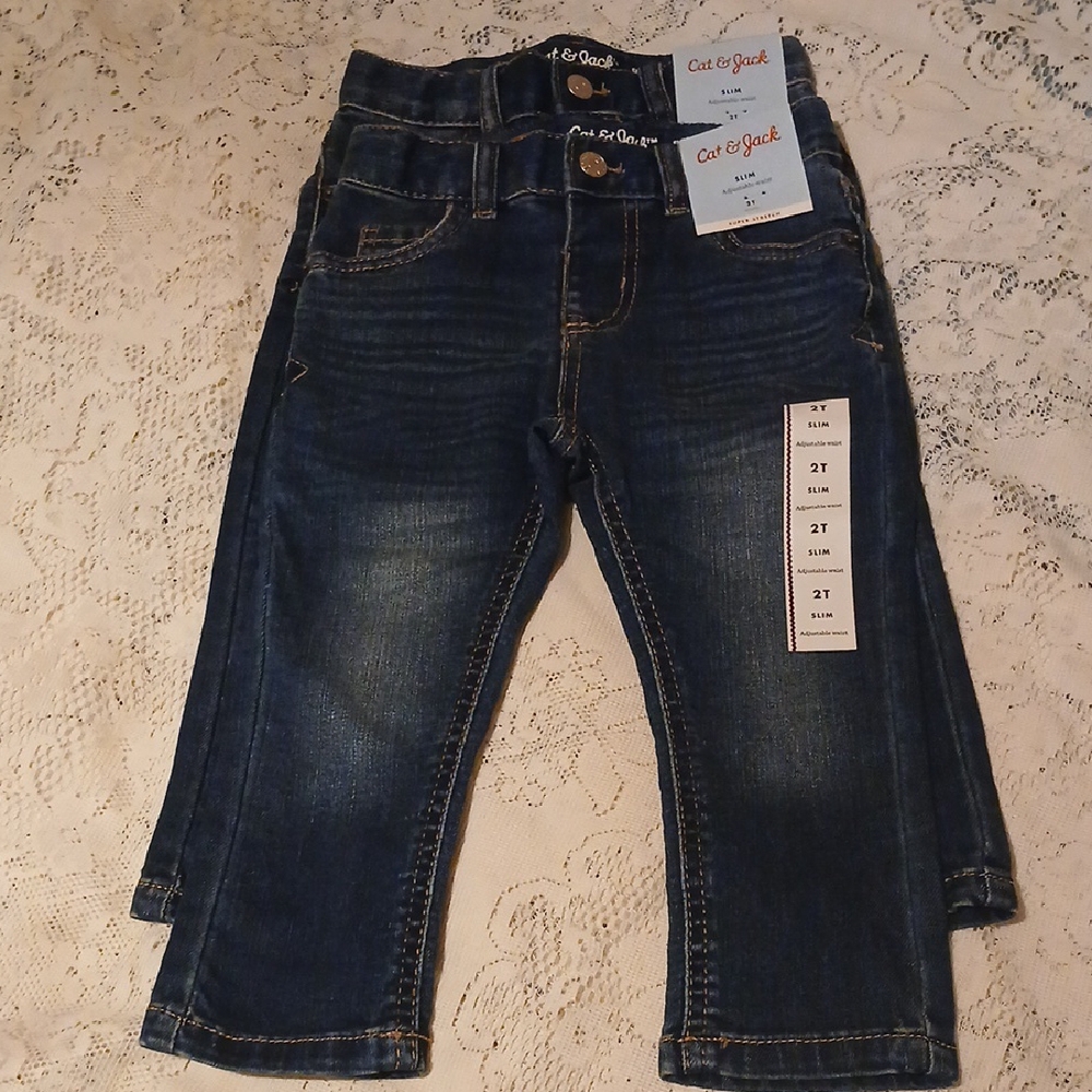 Cat & Jack Indigo Denim Jeans sz. 2T Unisex